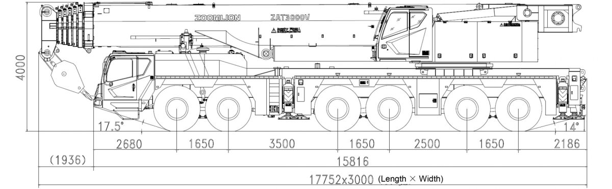 Аренда автокрана 300 тонн Zoomlion ZAT3000V